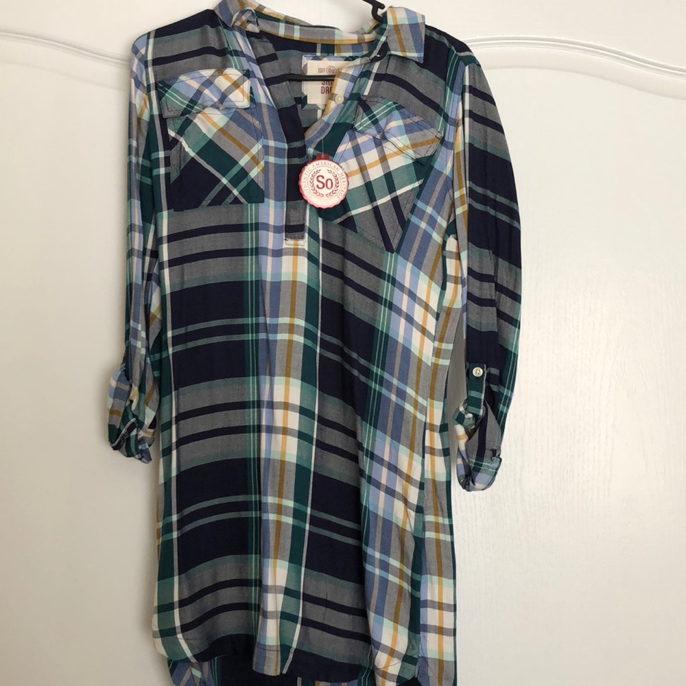 Plaid Shirt Dress